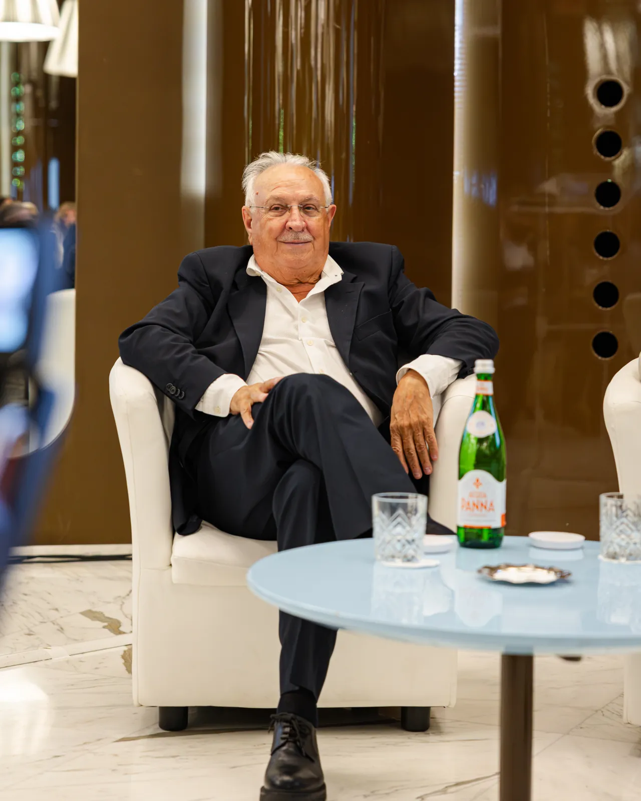 Sul palco, durante il panel