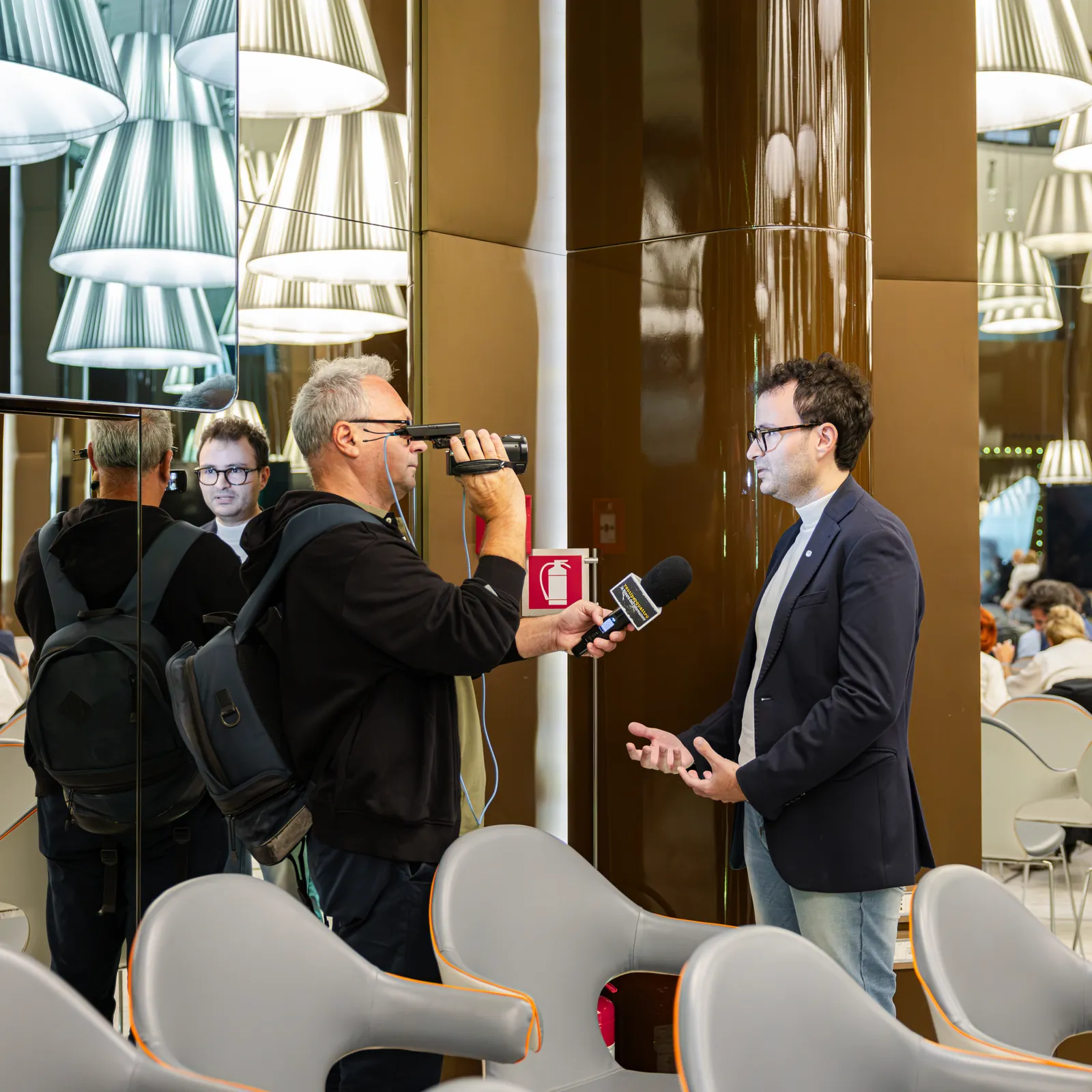 Un'intervista a margine dell'evento