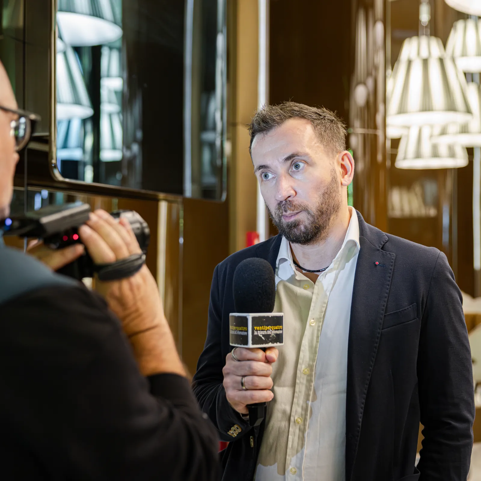 Un'altra intervista a margine della serata