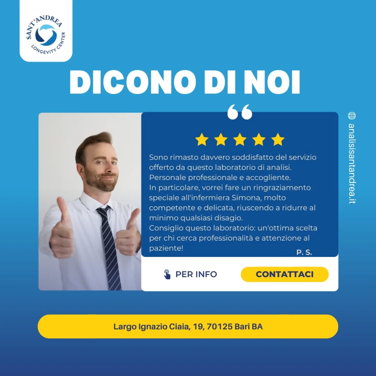 La vostra opinione, conta! 🩵 Le vostre parole guidano il nostro impegno quotidiano verso un servizio sempre