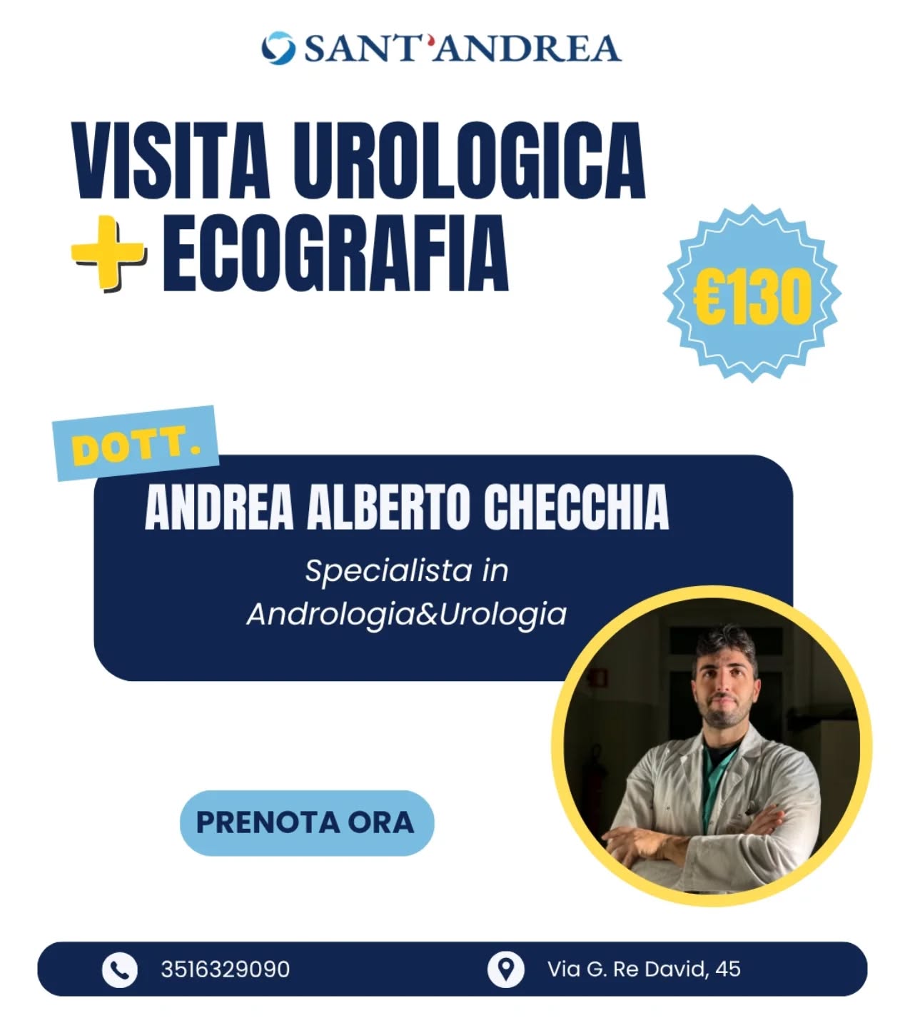 Non rimandare ciò che riguarda il tuo benessere: la prevenzione fa la differenza. 🔎 Visita Urologica +