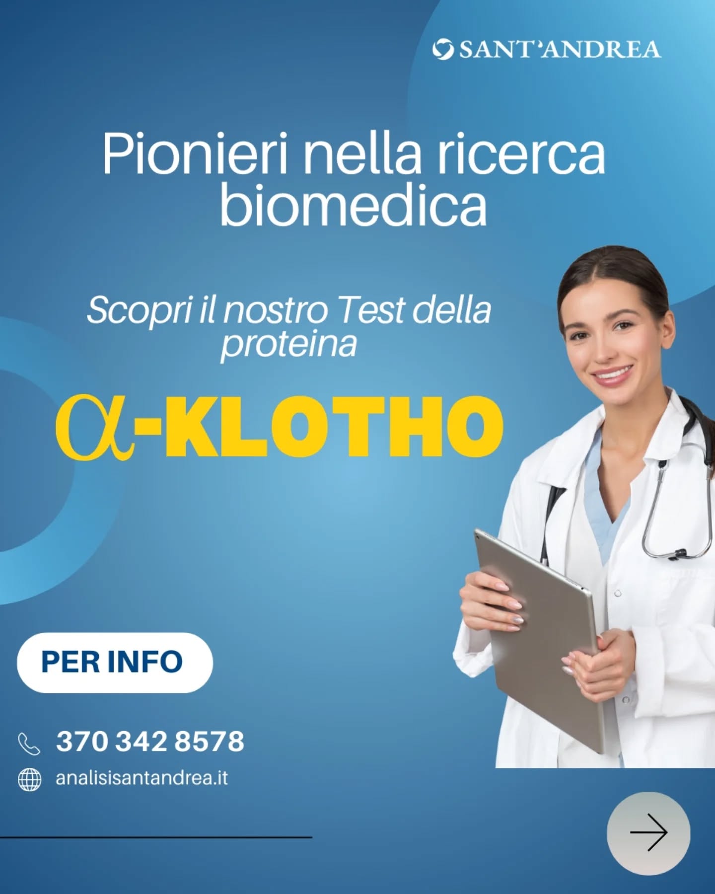 Alfa-Clotho: un nuovo strumento per la salute 🩺 Presso il Sant'Andrea Centro Analisi è disponibile