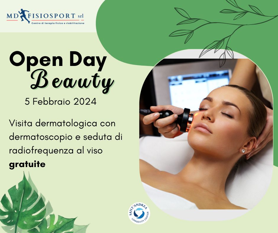 ✨OPEN DAY BEAUTY✨ Visita dermatologica con dermatoscopio e seduta di radiofrequenza al viso gratuite. Il 5