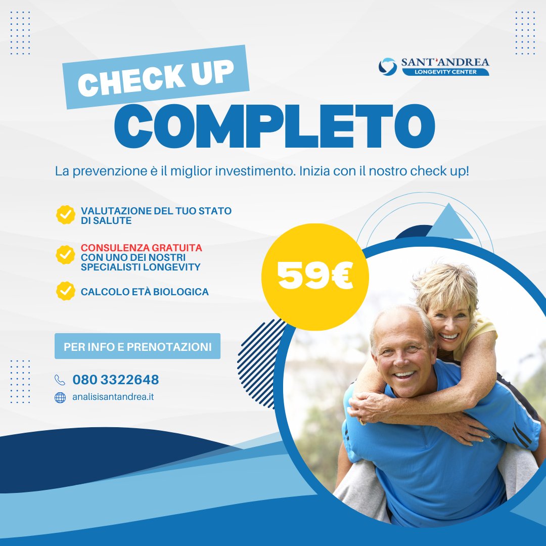 ✨ La salute è il tuo bene più prezioso! ✨ Con il nostro Check-Up Completo, ti offriamo un percorso di