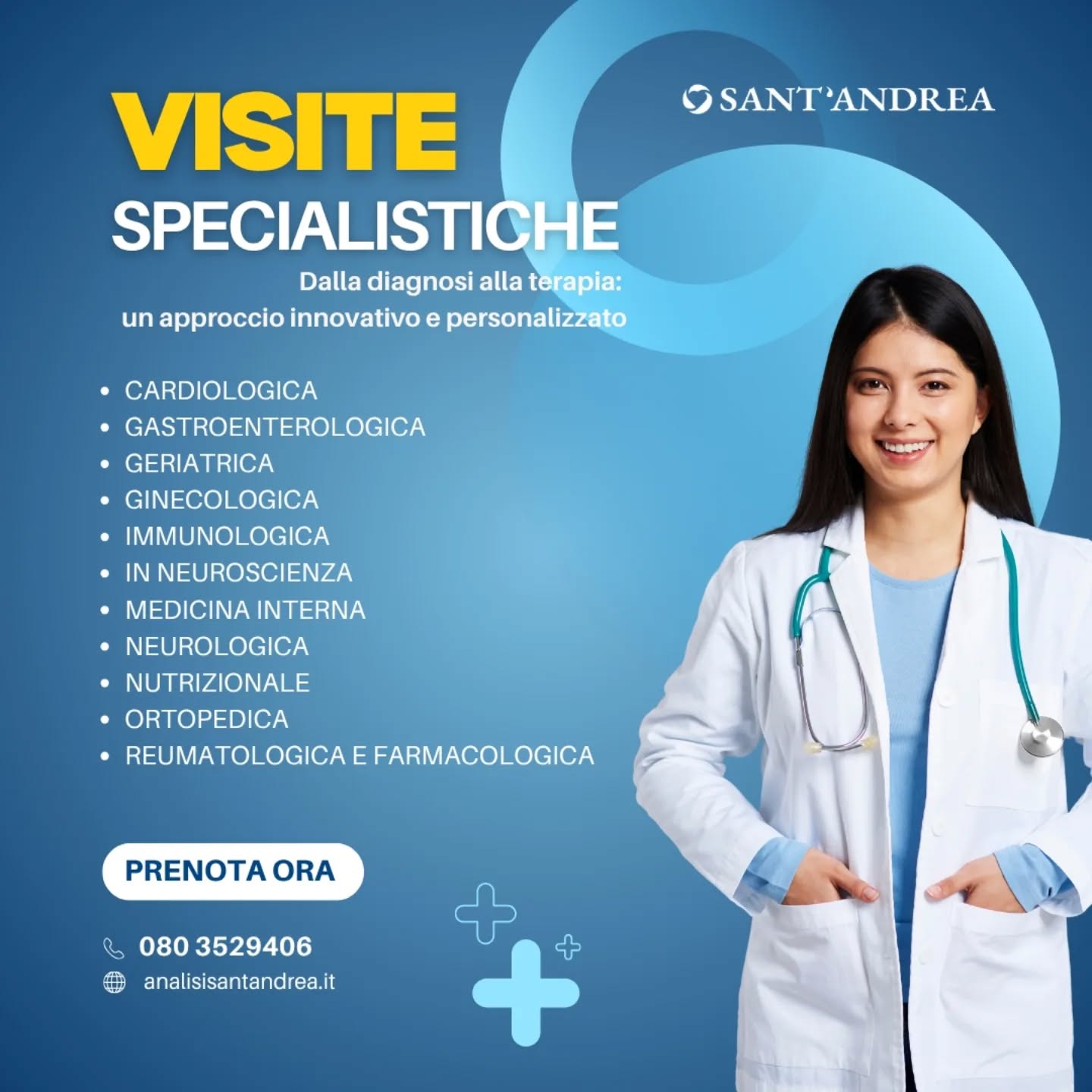 🩺 La tua salute merita attenzione! Presso il Sant'Andrea eseguiamo Visite specialistiche con un approccio